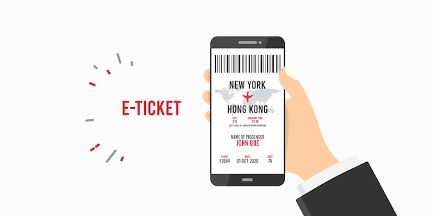 Vector ticket online smartphone application