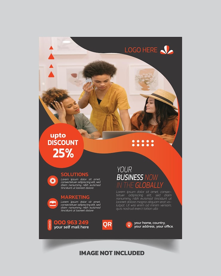 Vector tidy and trendy company business flyer or real corporate business leaflet template