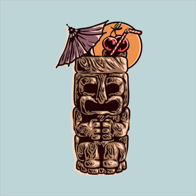 Vector tiki juice illustration vector design