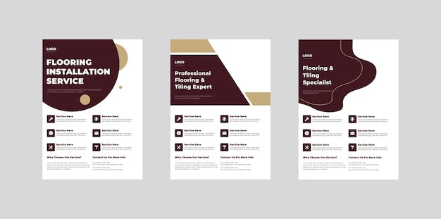 Vector tiling expert flyer design