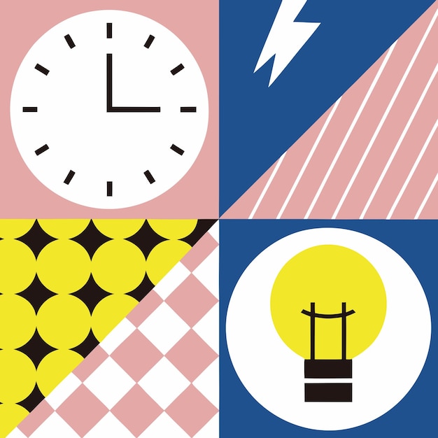 Vector time management idea generation and pattern design