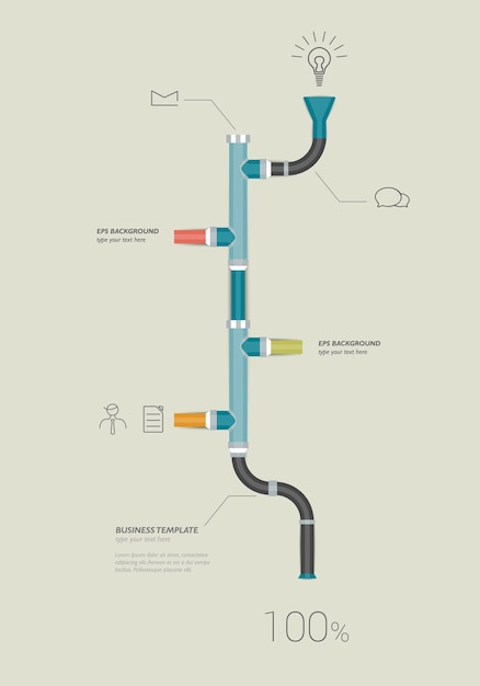 Vector timeline infographics. step template design. vector.