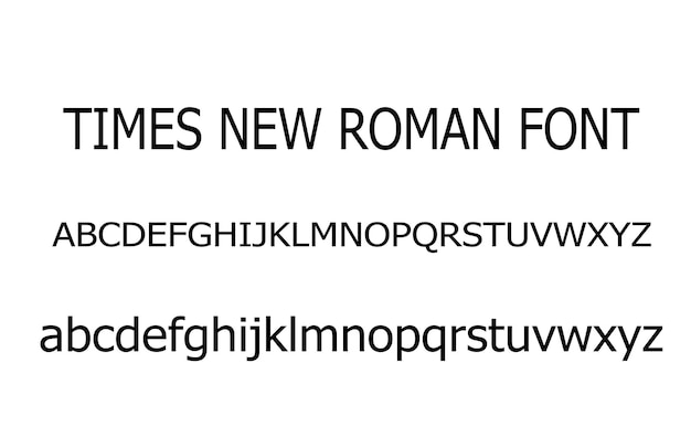 Vector times new roman font