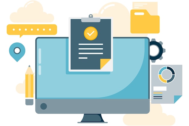 Vector todo lists and computer monitors