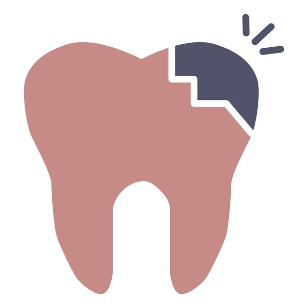 Vector tooth decayed icon