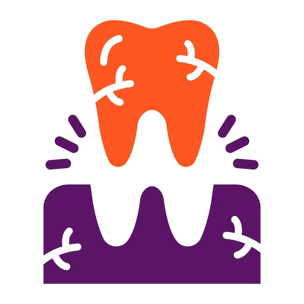 Vector tooth extraction vector icon design illustration