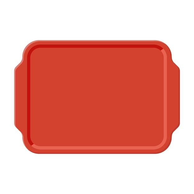 Vector top view of empty plastic tray
