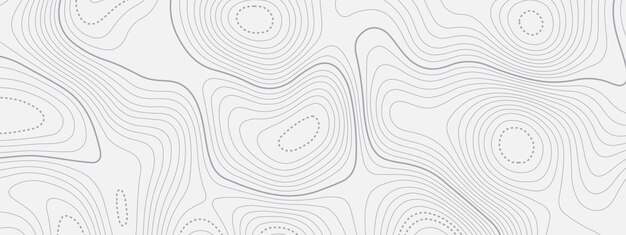 Vector topographic map contour lines pattern background wavy banner geometric form vector illustration