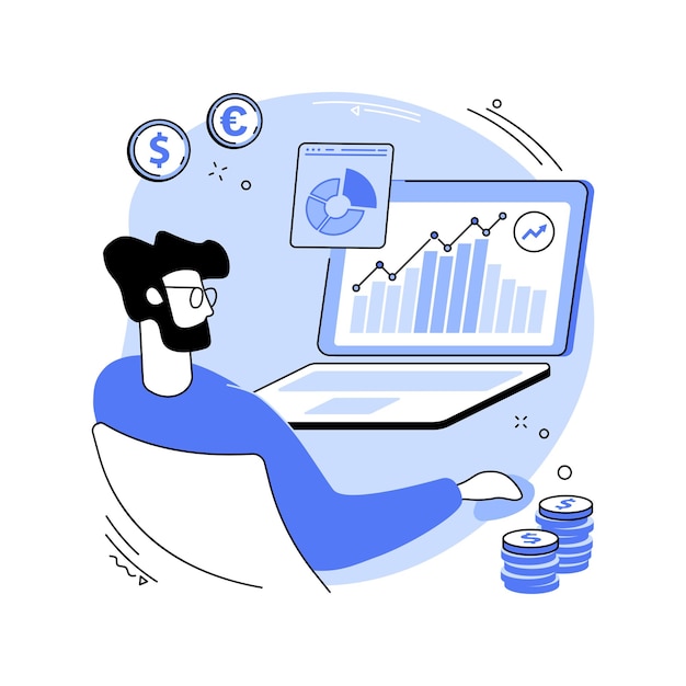 Vector trading platform isolated cartoon vector illustrations