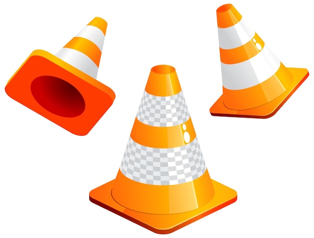 Vector traffic cone