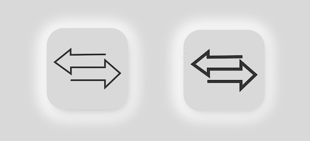 Vector transfer arrow icon reverse symbol double oposite