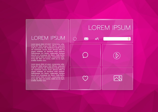 Vector transparent graphic web design