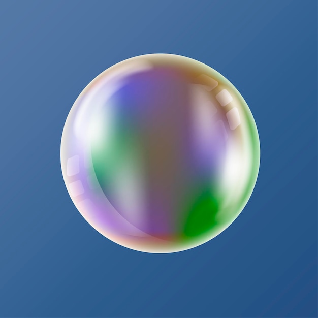 Vector transparent realistic soap bubble vector
