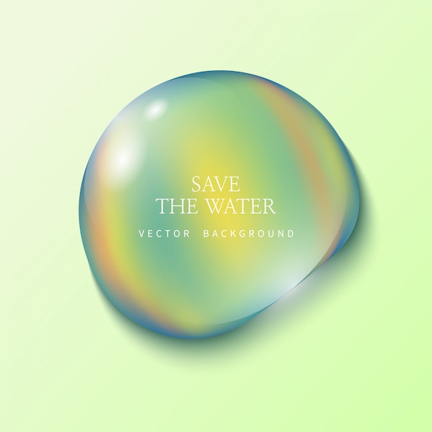 Vector transparent water droplets , water drop