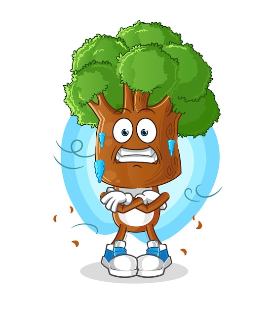 Vector tree head cartoon cold illustration character vector