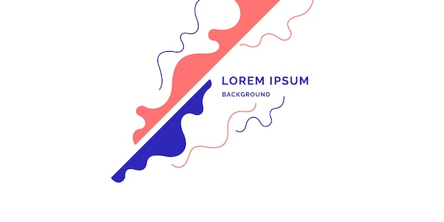 Vector trendy abstract background composition of amorphous forms and lines