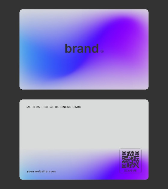 Vector trendy gradient mesh business card template