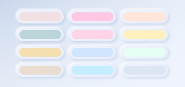 Vector trendy pastel colour guide palette catalog