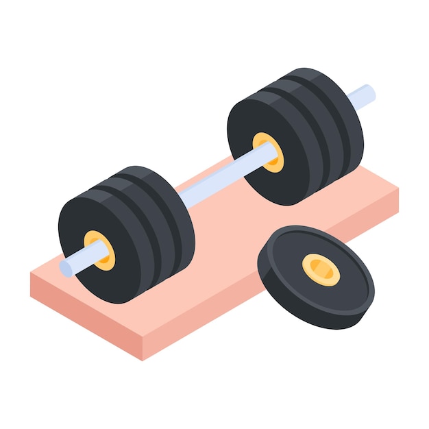 Vector trendy set of gym isometric icons