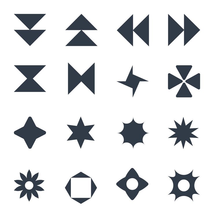 Triangle Geometric shape elements flat design