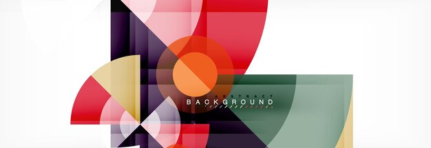 Vector triangles and circle geometric background