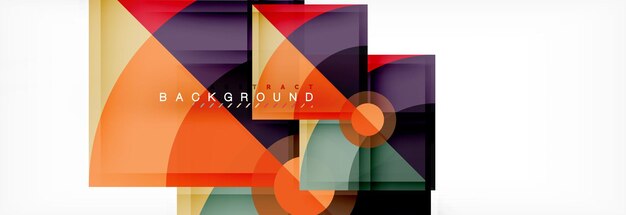 Vector triangles and circle geometric background