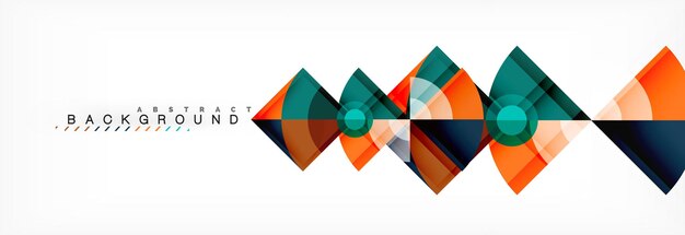 Vector triangles and circle geometric background