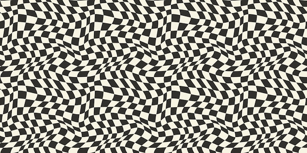 Vector trippy checkerboard background retro psychedelic checkered wallpaper