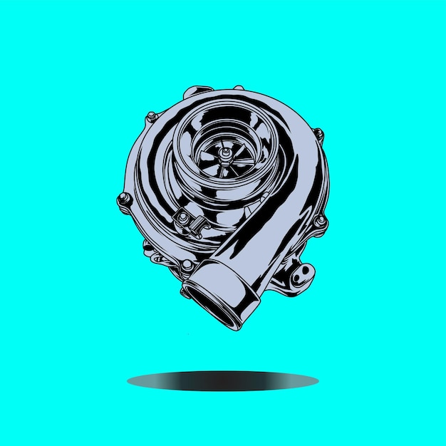 Vector turbo engine illustration vector design