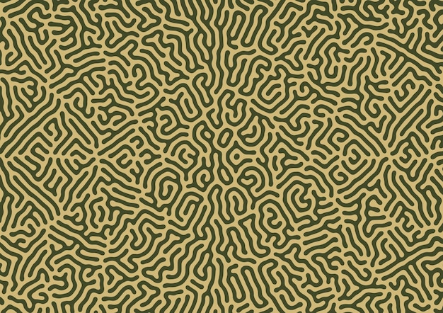 Vector turing reaction diffusion pattern with abstract motion vector illustration of chemical curvy doodle