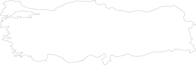 Vector turkey outline map