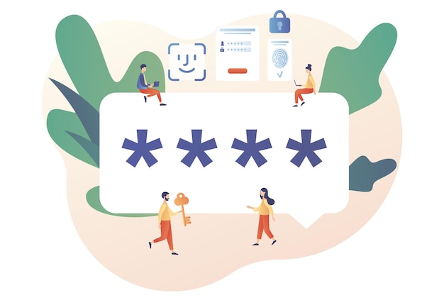 Vector two factor verification. duo authentication. big verification code message for secure login