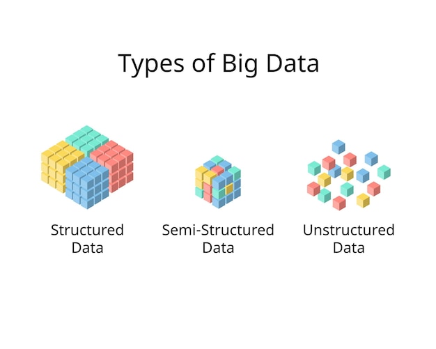 Vector type of big data for structured data unstructured data and semi structure