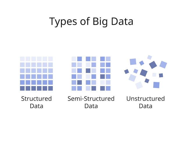 Vector type of big data for structured data unstructured data and semi structure