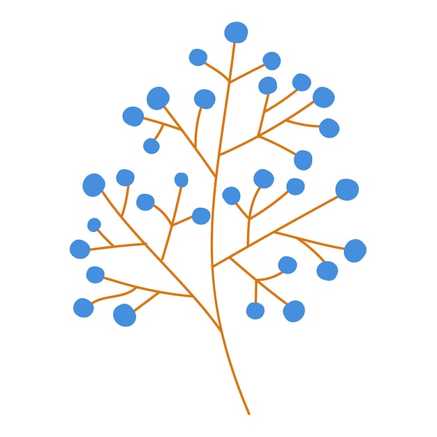 Vector types of flower inflorescences in plants on a stem flat style vector isolated