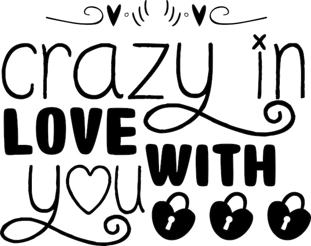 Vector typography inspirations for valentines day quotes