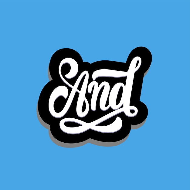 Vector and typography vector art illustration on white background