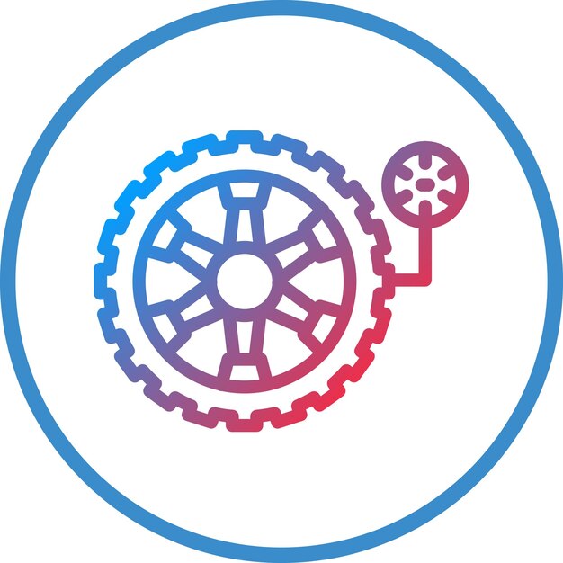 Vector tyre pressure icon style