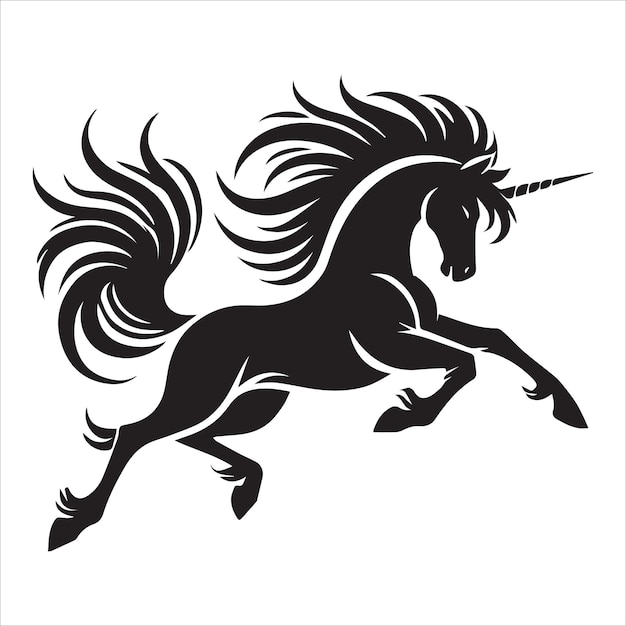 Vector unicorn silhouette design