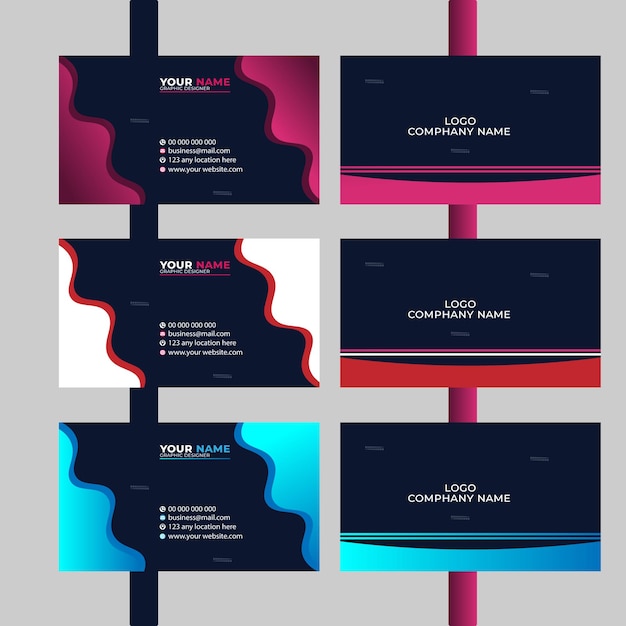 Vector unique creative modern business card