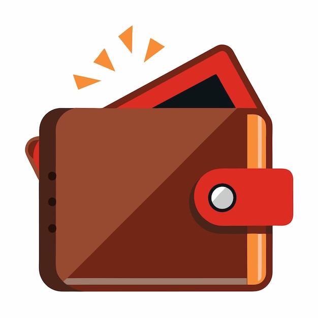 Vector unique vector design for bankrupt wallet and white background