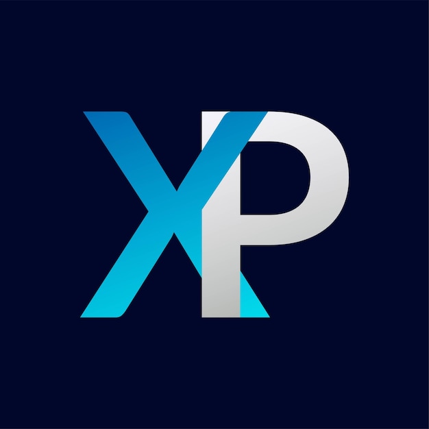 Vector unique xp letter logo icon vector template