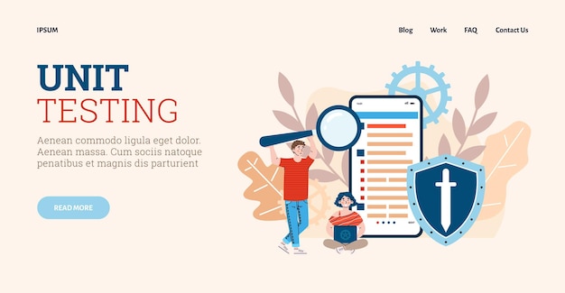 Vector unit testing programming development of software by team of itspecialists