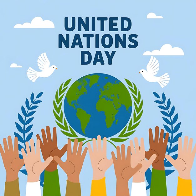 Vector united nations day vector image illustration