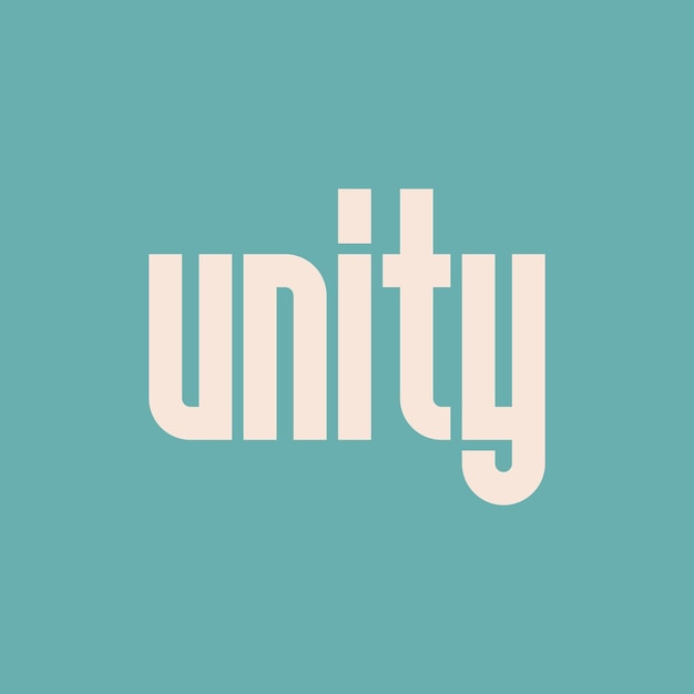 Vector unity lettering style