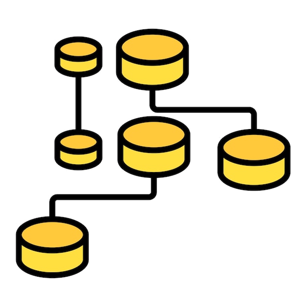 Vector unstructured data flat illustration