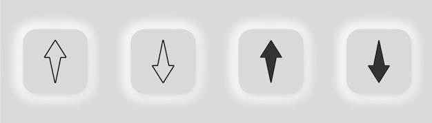 Vector up down arrow icon abstract button symbol sign pointer vector