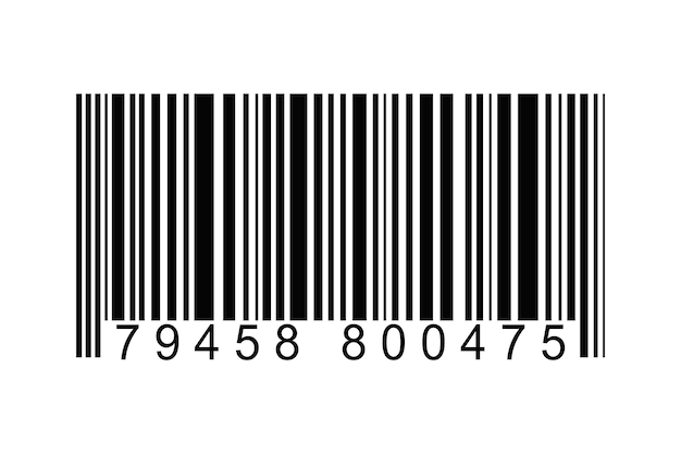 Vector upc illustration of barcode product label code scan