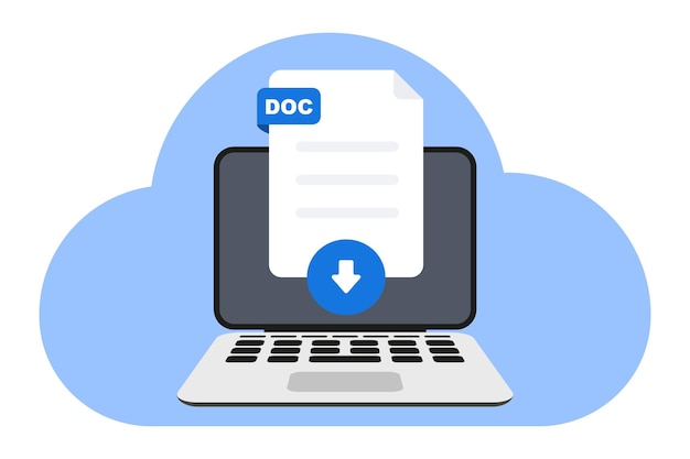 Vector upload document laptop and upload file icon file transfer copy files data exchange backup file sharing concepts flat style vector illustration