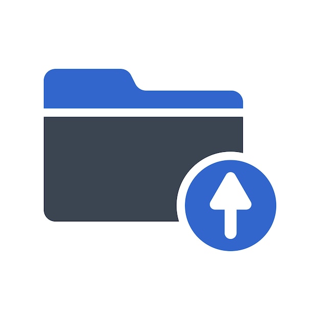 Vector upload folder icon